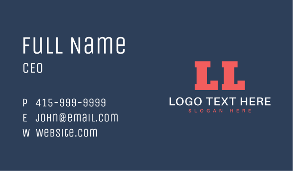 Simple Classic Letter Business Card Design Image Preview