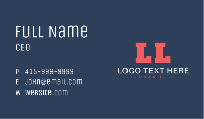 Simple Classic Letter Business Card Image Preview