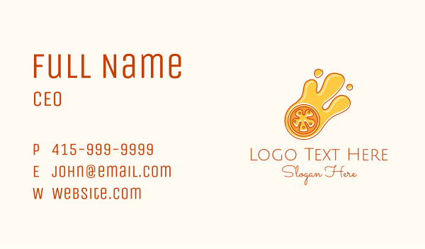 Orange Slice Juice  Business Card Design Image Preview