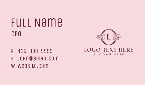 Floral Stylish Boutique Business Card Design Image Preview