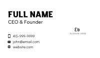 Black Handwritten Wordmark Business Card Image Preview