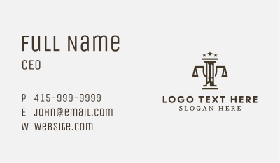 Brown Pillar Scale Business Card Image Preview