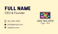 Mosaic Camera Lettermark Business Card Design