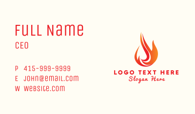 Burning Fire Flame Business Card Image Preview