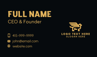 Abstract Golden Griffin Business Card Preview