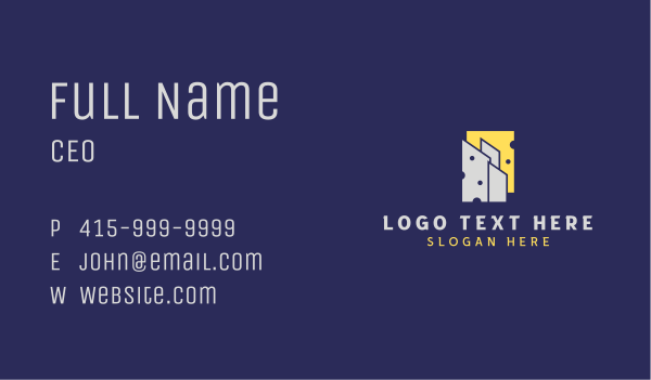 City Night Tower Buildings  Business Card Design Image Preview