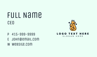 Dog Cat Heart Vet Business Card Image Preview