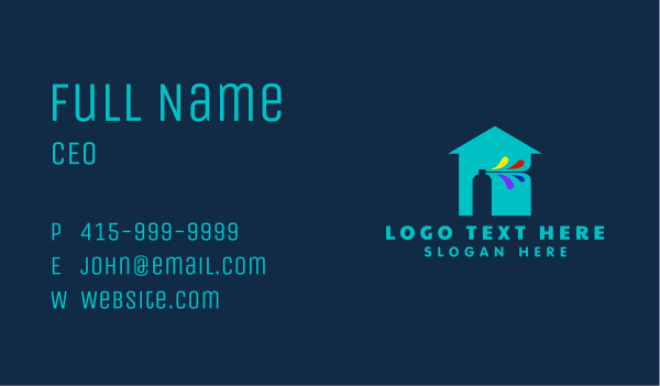 Spray Paint House Business Card Design Image Preview