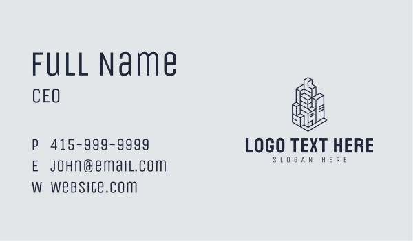Geometric Building City  Business Card Design Image Preview