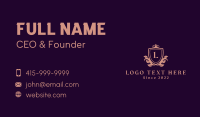 Imperial Crown Shield Letter Business Card Design