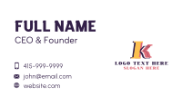 Generic Studio Letter K Business Card Image Preview