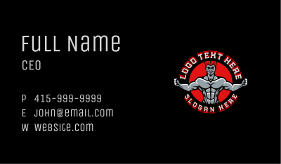 Fitness Muscle Man Business Card Image Preview