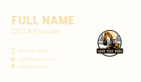 Industrial Excavator Digger Business Card Preview