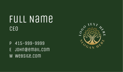Elegant Tree Deluxe Business Card Image Preview