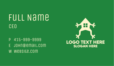 Green Frog House Business Card Image Preview