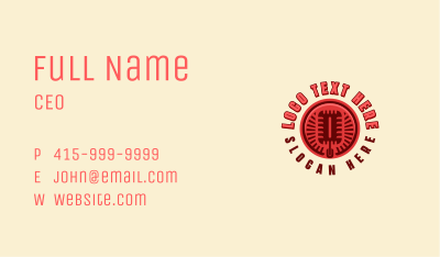 Entertainment Radio Microphone Business Card Image Preview