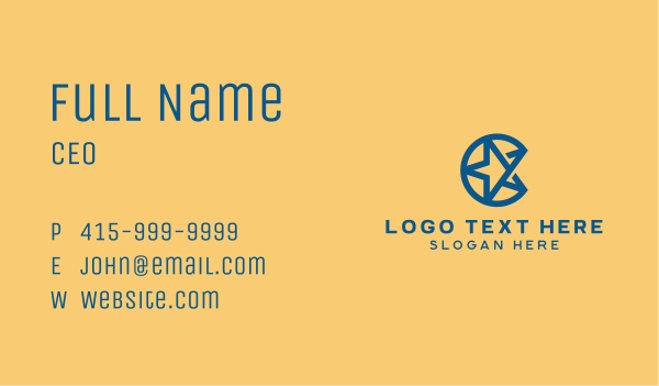 Blue Star Business Business Card Design Image Preview