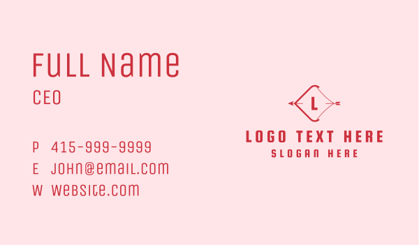 Red Arrow Letter Business Card Design Image Preview