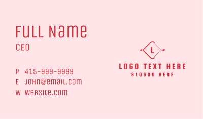 Red Arrow Letter Business Card Image Preview