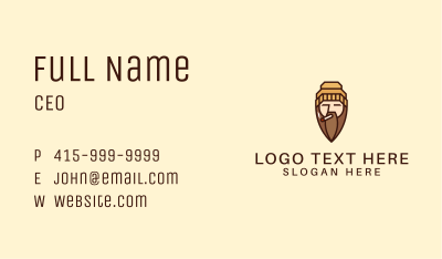 Cigarette Man Beard  Business Card Image Preview