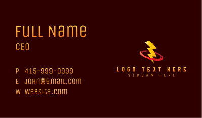 Lightning Bolt Power Business Card Image Preview