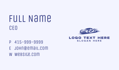 Fast Super Car Auto Business Card Image Preview