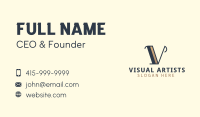 Classic Elegant Letter V Business Card Image Preview