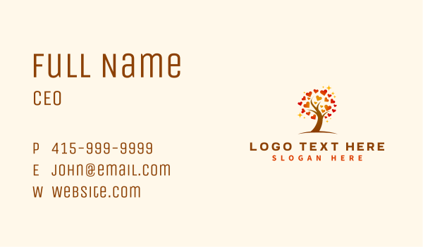 Heart Tree Foundation Business Card Design Image Preview