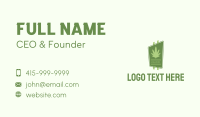 Cannabis Leaf Signage  Business Card Design