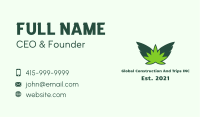Flying Weed Leaf Business Card Image Preview