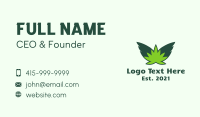 Flying Weed Leaf Business Card Preview