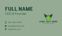 Flying Weed Leaf Business Card Preview