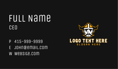 Viking Man Warrior Business Card Image Preview