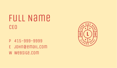 Red Wheat Farm Lettermark Business Card Image Preview