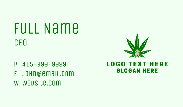 Medicinal Female Marijuana Business Card Design Image Preview