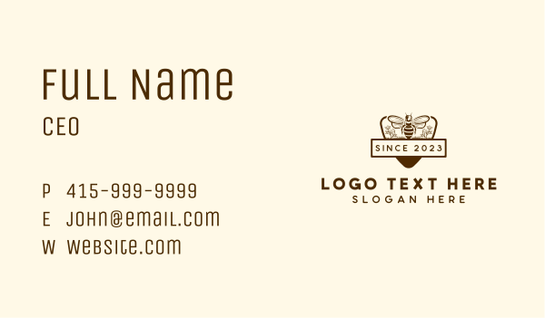 Bee Floral Beekeeper Business Card Design Image Preview