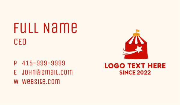 Funfair Star Circus  Business Card Design Image Preview