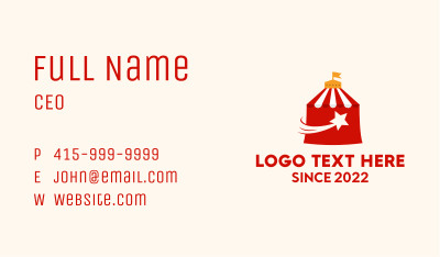 Funfair Star Circus  Business Card Image Preview