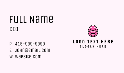Smart Brain Egg Business Card Image Preview