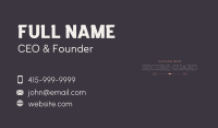 Vintage Luxury Wordmark Business Card Design