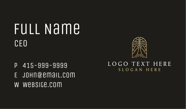 Natural Tree Flower Business Card Design Image Preview
