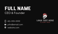 Mohawk Punk Skull Business Card Preview