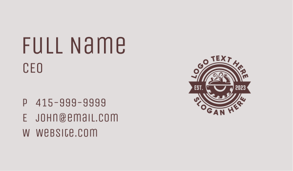 Hand Planer Repairman Business Card Design Image Preview