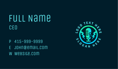 Podcast Microphone Studio Business Card Image Preview