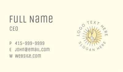 Church Dove Cross  Business Card Image Preview