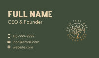 Golden Branch Leaves Business Card Image Preview