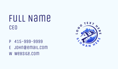  Cleaner Pressure Washing Bubbles Business Card Image Preview