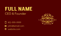 Gourmet Restaurant Ornament Business Card Preview