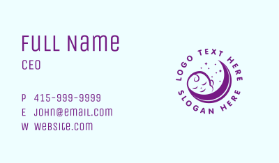 Sleeping Baby Nursery Business Card Image Preview