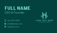 Roof Building Letter H  Business Card Design